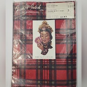 Manchurian Woman 3 Thread Petit Point Kit, Jean McIntosh Needlework, Chart M-202
